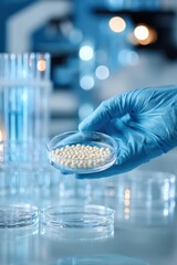 Scientific research on innovative pills in a laboratory setting, Report Pharmaceutical Fraud Day