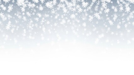 Fototapeta premium Snowfall Background with White Snowflakes