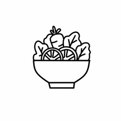 Mixed vegetable salad bowl vector