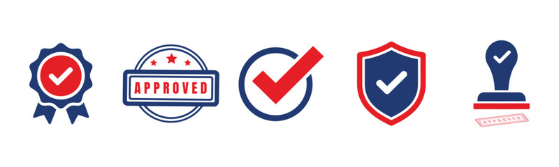 Approval And Quality Assurance Solid Symbols Collection