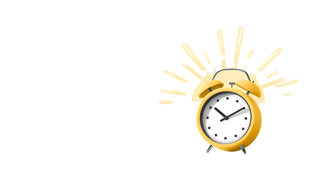 Yellow alarm clock with sunburst effect isolated on a transparent background time - Powered by Adobe