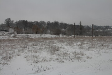 A field with snow