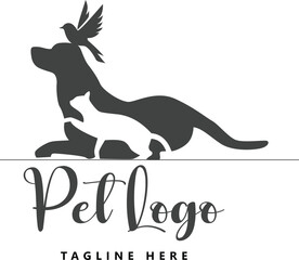 Creative pet logo for pet shop and clinic
