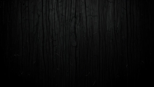 Striking black wood texture with natural grain and subtle lighting effects