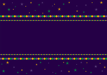 Mardi Gras Frame. Mardi Gras Design Elements Border © Katsiaryna Hatsak