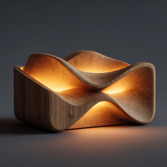 Modern abstract glowing wooden design element high resolution image