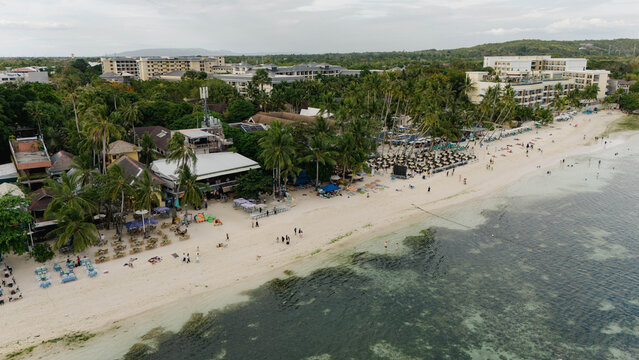 aerial view of the beach in panglao bohol