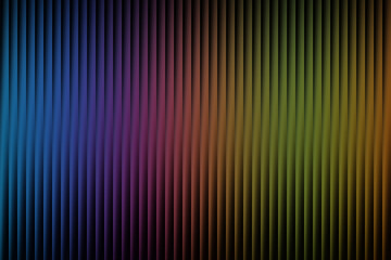 Detailed illustration of a ribbed, translucent panel illuminated by a complex, multi-hued gradient transitioning across the frame from cool blues to warm earth tones.