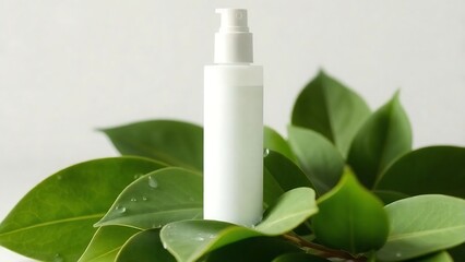 Wellness product banner with nature background