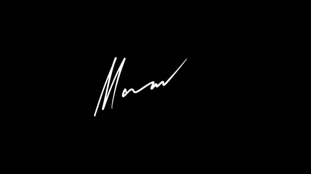 Mumbai city name lettering animation showcasing three different signature style handwritten cursive scripts with smooth writing motion