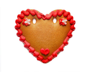 Echtes Lebkuchenherz mit Rotem Zuckergu&szlig;