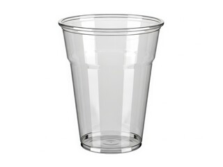 Clear plastic drinking cup