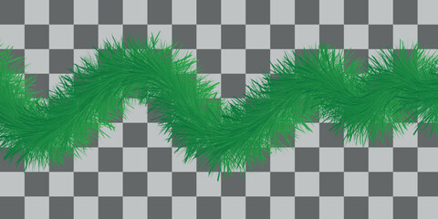 Christmas tree constructed from green cubes on a checkered pattern background