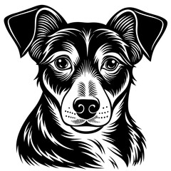 Black and white dog portrait