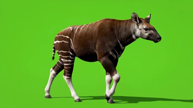 Okapis are a fascinating creature, resembling a mix of zebra, giraffe, and horse, with their striped legs and elongated necks