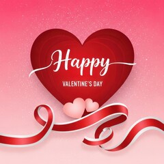 Happy valentine's day celebration with heartfelt wishes