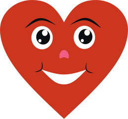 Healthy happy heart, pediatric cardiologist, sticker, vector