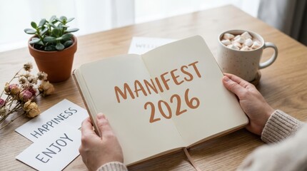 Manifest your dreams for 2026 a personal growth workshop in a cozy indoor environment focused on mindfulness and goal setting