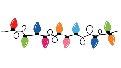 Colorful Christmas Lights Garland Decoration