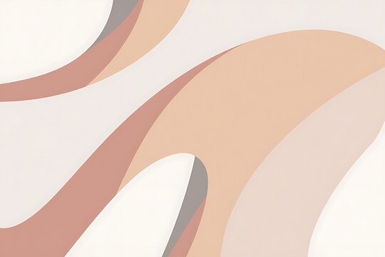 Title: Abstract background with soft pink beige and gray wavy lines on a white background - Powered by Adobe