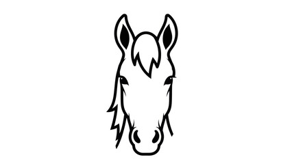 Horse head vector illustration, equine icon