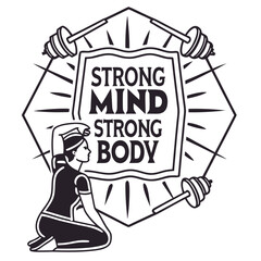 Strong Mind Strong Body Fitness Emblem
