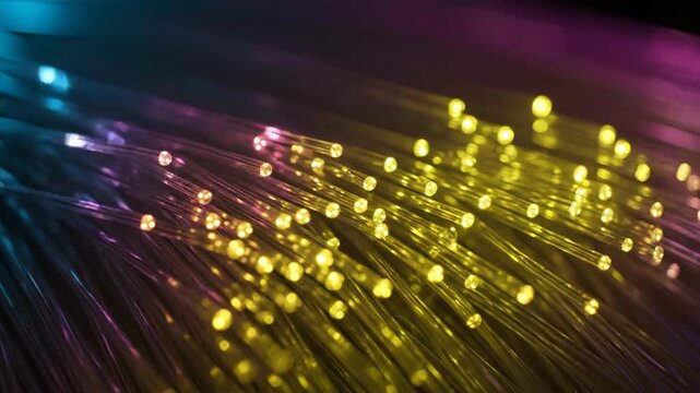 Glowing fiber optic threads depicting the advanced digital future, symbolizing high-speed data flow and robust Web3 connectivity for next-generation communication infrastructure
