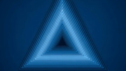 Blue triangle tunnel with gradient lines