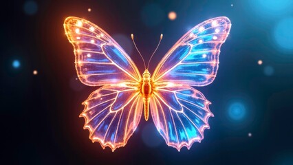 Butterfly shaped light effect in the cosmic background