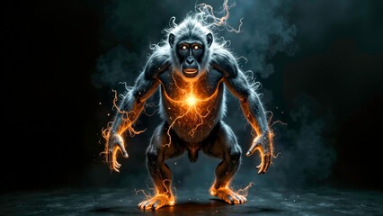 Rampage mechanical monster statue next to lava