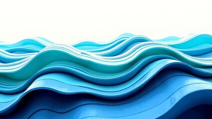 Smooth wave pattern with alternating blue-green colors