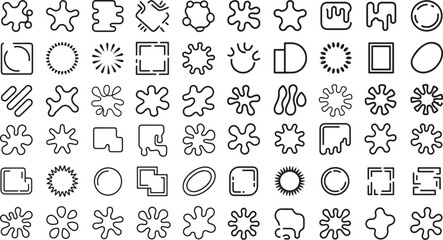 Set of modern abstract geometric shapes and symbols for design and decoration