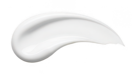 White Cosmetic Cream Swirl isolated on white transparent background