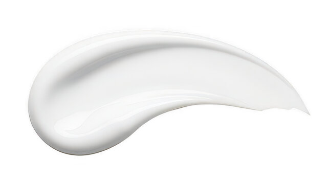 White Cosmetic Cream Swirl isolated on white transparent background