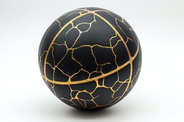 Basketball black gold luxury basketball isolated clean white picture