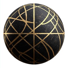 Basketball black gold sports ball minimalistic studio white picture