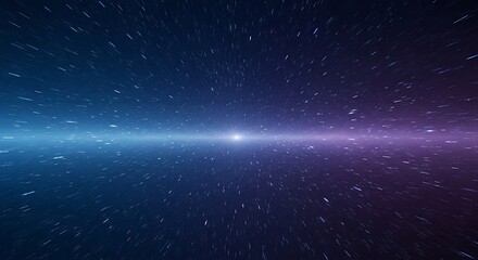 A mesmerizing journey through interstellar space with streaking stars and radiant light expanse