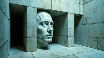 Blues niche human face decoration picture