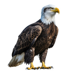Obraz premium Majestic bald eagle with keen eyes and powerful talons
