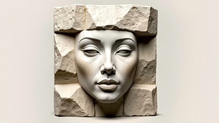 Collage human face art ornament picture