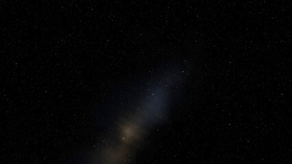 Lonely Galaxy Dust Band Drifting Across a Vast Silent Starfield in Deep Space.