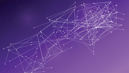 Futuristic Purple Technology Network Background