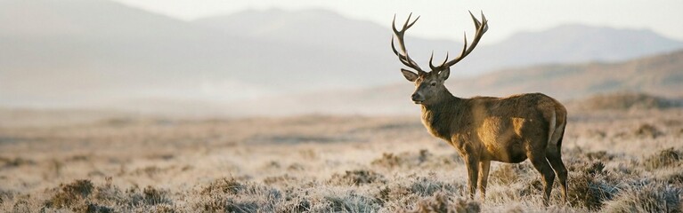 Wild Animal Panorama with Copy Space