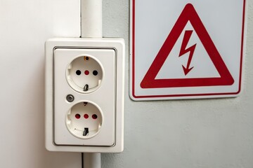 Child Safety Hazard Little Hand Exploring Electrical Outlet