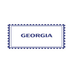 Obraz premium Georgia postage stamp vector icon on a white background Vector postage stamp on a white background