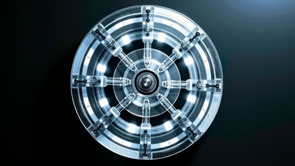 Deep Blue Mechanical Wheel Art Picture