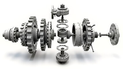 Artistic drawing of mechanical transmission structure