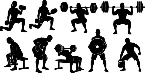 Fitness & Gym Icons Set &ndash; Workout and Healthy Lifestyle Symbols