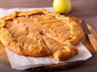 Fresh homemade pear galette