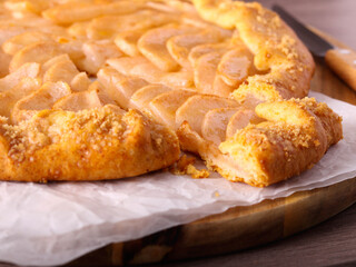 Fresh homemade pear galette